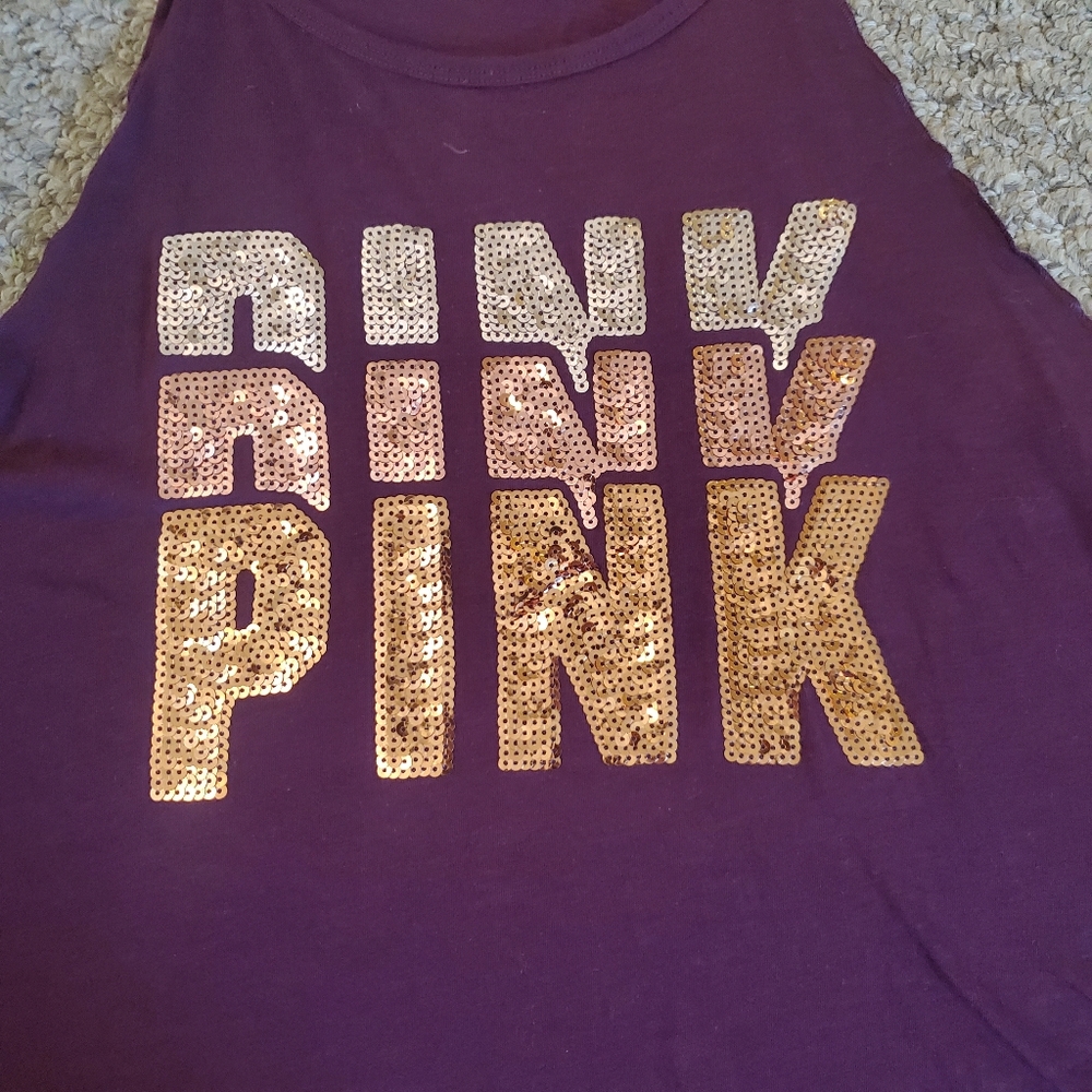 Victoria Secret Pink- sequin tank top - Picture 2 of 4
